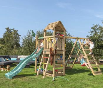 Jungle Safari | Puidust ronimisraam kiige & ronimisvõrguga