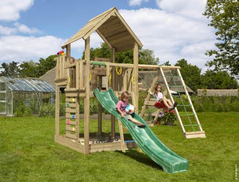 Jungle Palace | Puidust ronimisraam kiige & ronimisvõrguga