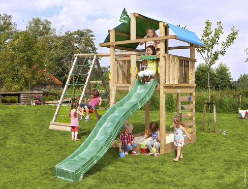 Jungle Fort | Puidust ronimisraam kiige & ronimisvõrguga
