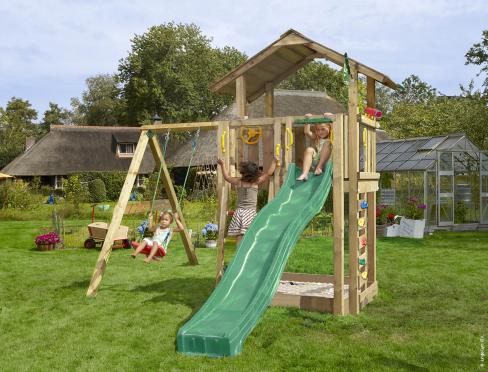 Jungle Chalet | Puidust ronimisraam kiiguga