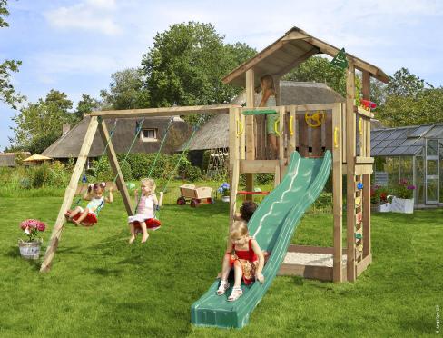 Jungle Chalet | Puidust ronimisraam kahe kiigega