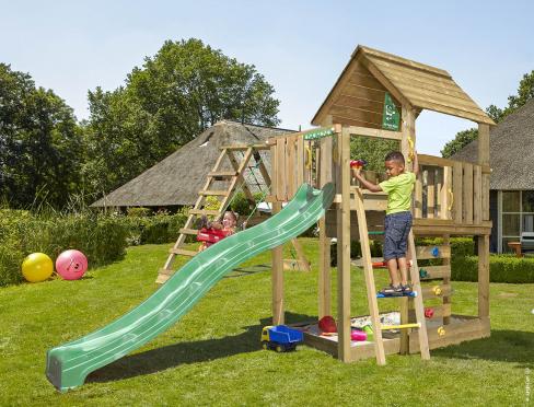 Jungle Cubby | Puidust ronimisraam kiige & ronimisvõrguga
