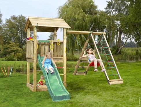 Jungle Casa | Puidust ronimisraam kiige & ronimisvõrguga