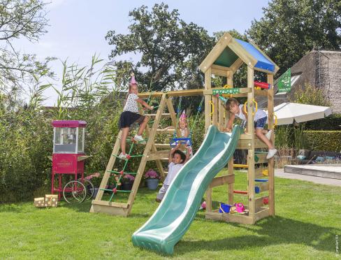Jungle Patio | Puidust ronimisraam kiige & ronimisvõrguga