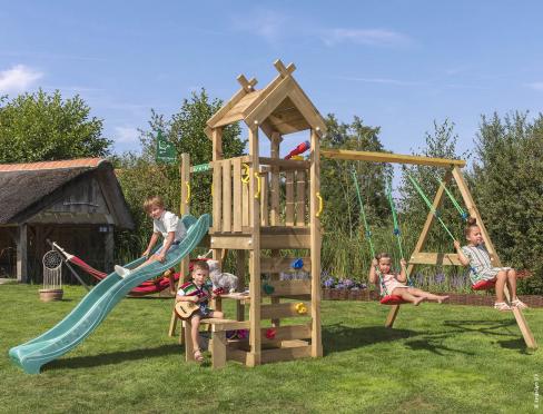 Jungle Teepee | Puidust ronimisraam kahe kiiguga