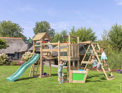 Jungle Voyager | Puidust ronimisraam kiige & ronimisvõrguga