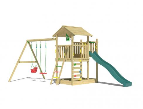 Jungle Arbour | Puidust ronimisraam kahe kiigega