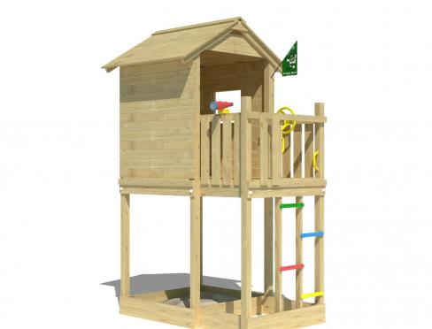 Jungle Treehouse | Puidust ronimisraam redeliga