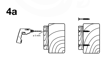 Figuur 4a: Pilot holes for wood screws